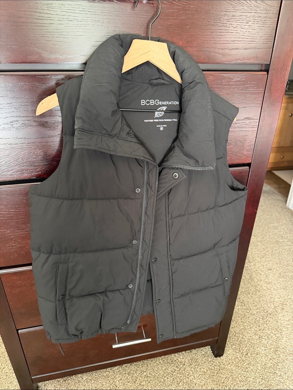 BCBGeneration Black Quilted Puffer Vest
